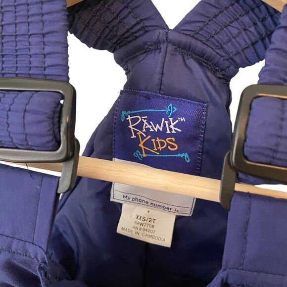 Raw Kids Snow Bib Winter Outerwear Snow Pants / Ski Bibs in Kids Size XXS (2T) - Picture 8 of 8